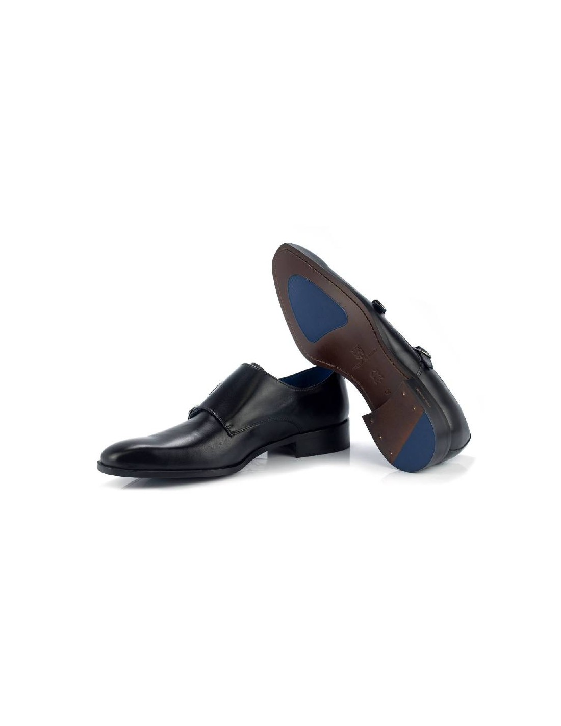 Ortiz & Reed Zapato Con Hebilla De Piel Con Dos Hebillas Color Negro CRASANTO-NEGRO