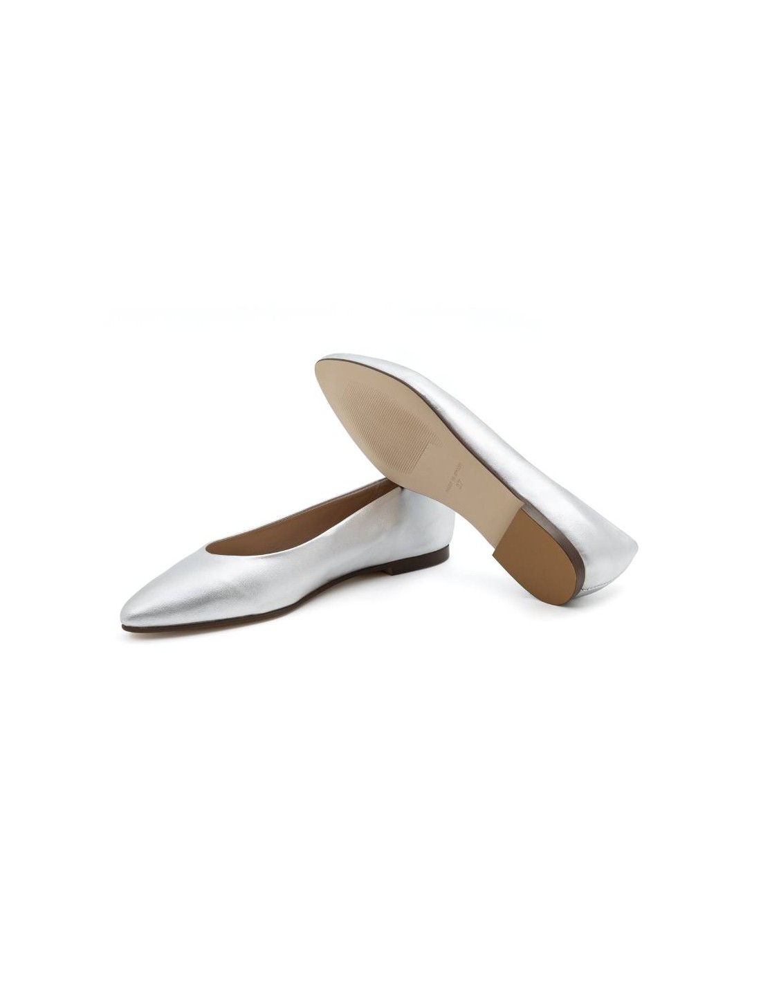 Ortiz & Reed Zapato De Vestir De Charol Liso Color Gris W-ANNA-PLATA