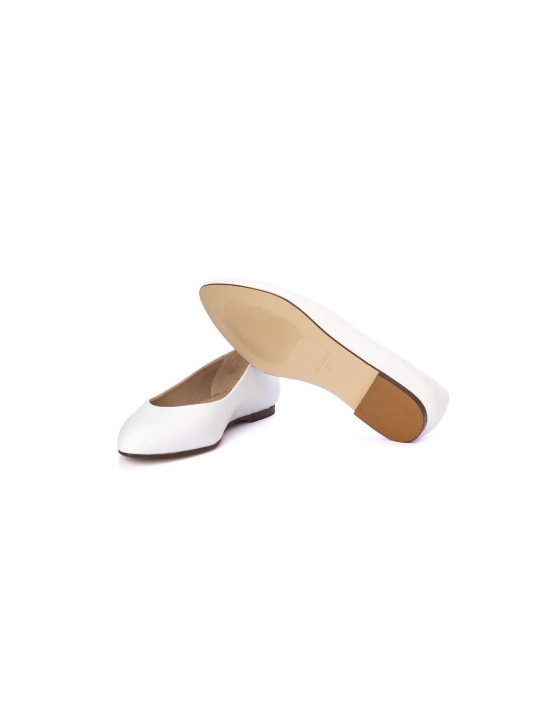 Ortiz & Reed Zapato De Vestir De Piel Liso Color Blanco W-ANNA-WHITE