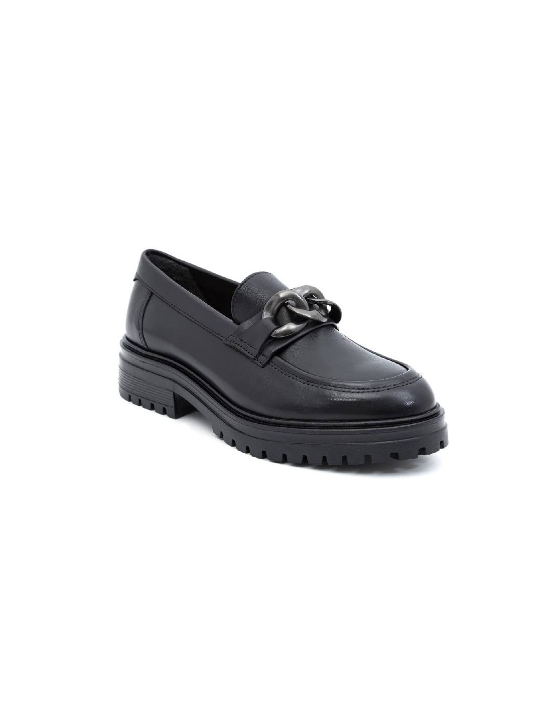 ortiz & reed Zapato de Vestir de piel liso color negro W-CHAINE-BLACK