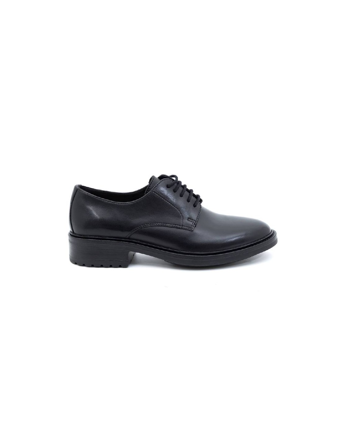 Ortiz & Reed Zapato De Vestir De Piel Liso Color Negro W-CLAIRE-BLACK