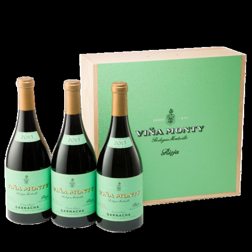 osborne Estuche de 3 botellas Viña Monty Garnacha Rva 2015