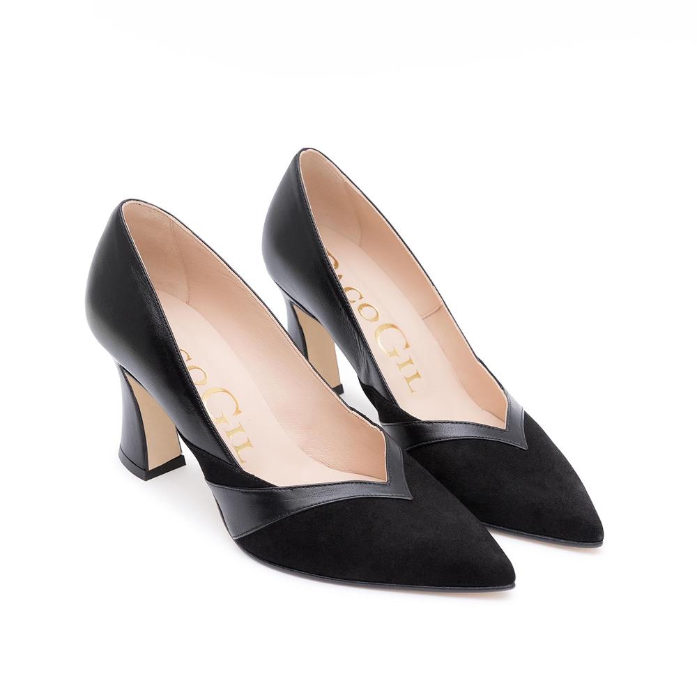 Paco Gil CARINA BLACK SUEDE/NAPA