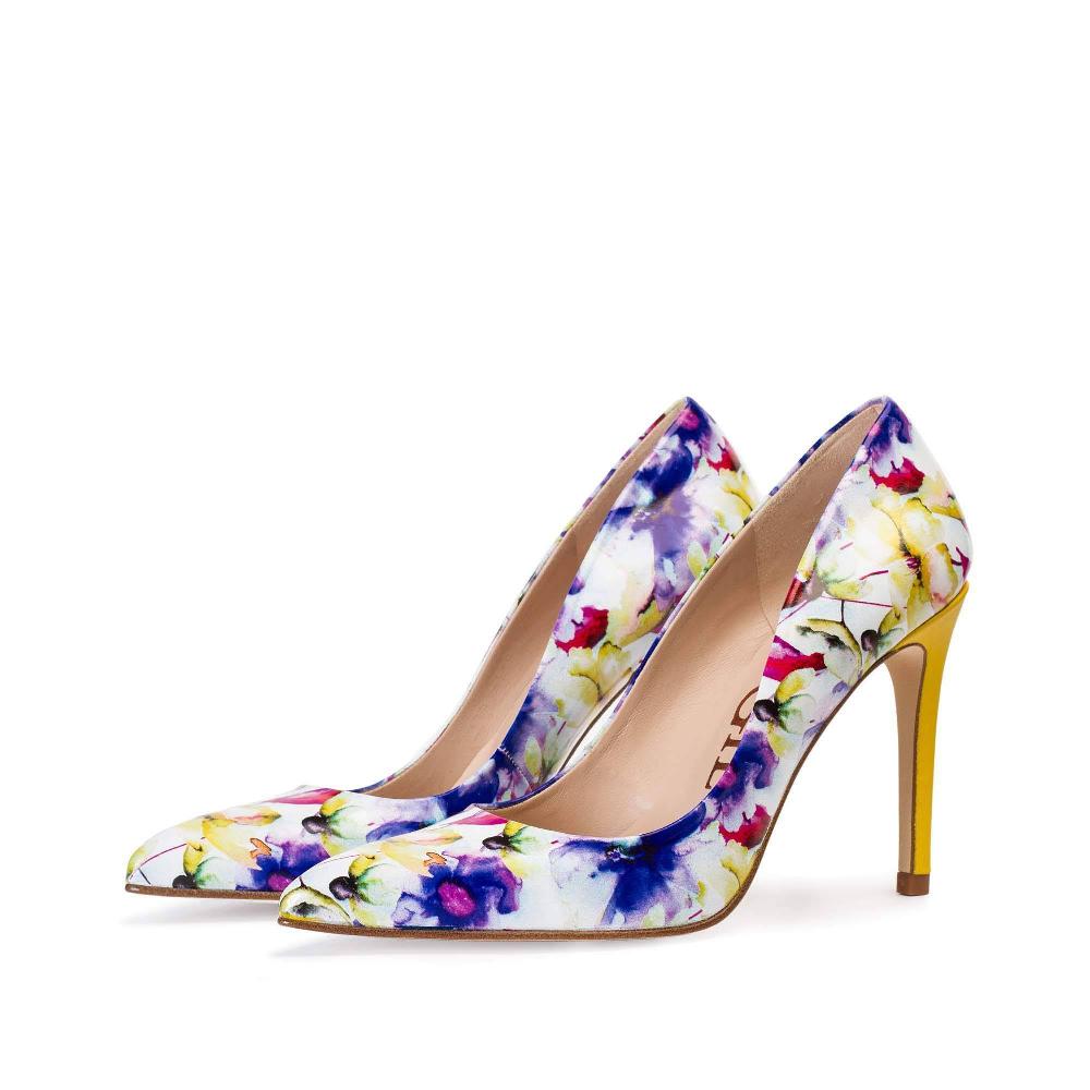 Paco Gil IRIS OCRE FLOWER PRINT