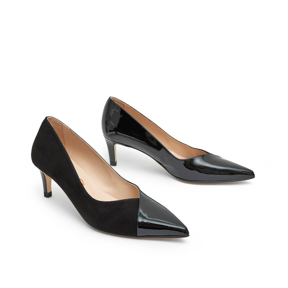 Paco Gil JUANA BLACK SUEDE/BLACK PATENT