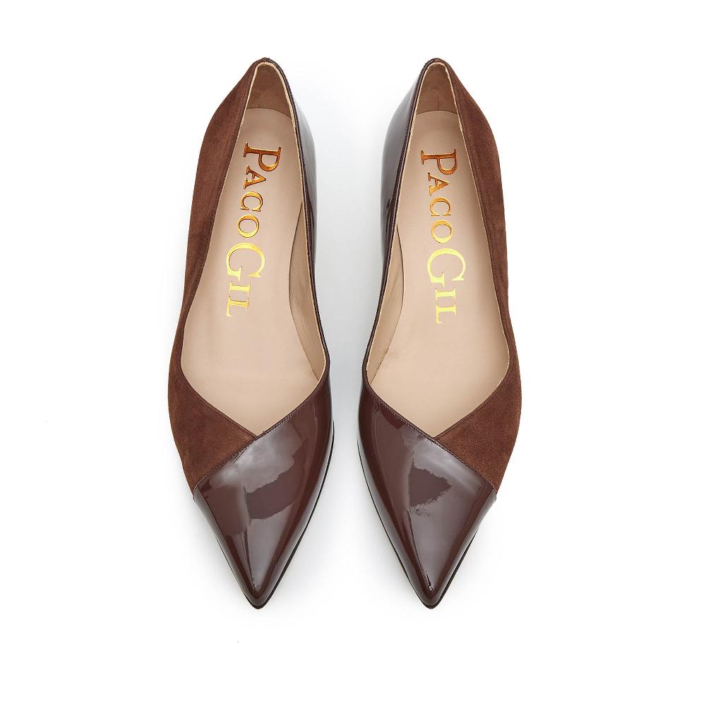 Paco Gil JUANA BROWN SUEDE/LIBANO PATENT