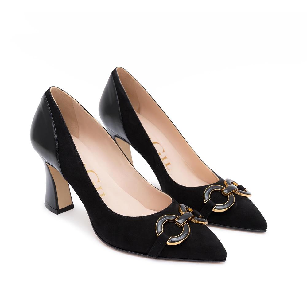 Paco Gil LUCRECIA BLACK SUEDE/NAPA