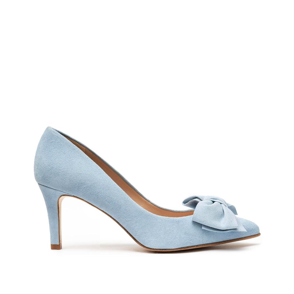 paco gil LYRA AZURE SUEDE BOW