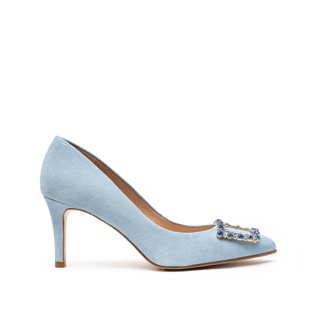paco gil LYRA AZURE SUEDE BRIGHT