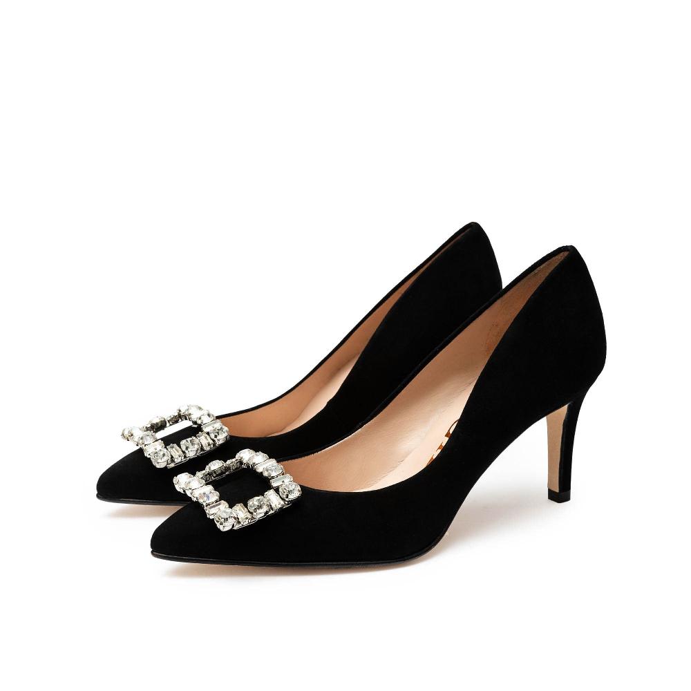 Paco Gil LYRA BLACK SUEDE BRIGHT