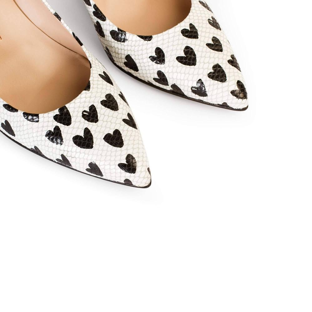 Paco Gil RITA WHITE/BLACK SNAKE HEARTS