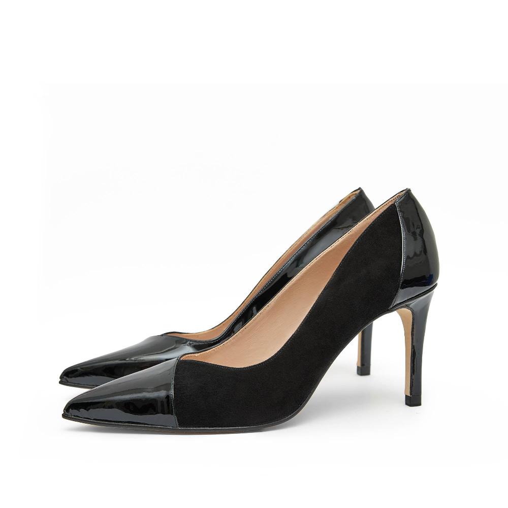Paco Gil VERONICA BLACK SUEDE/BLACK PATENT