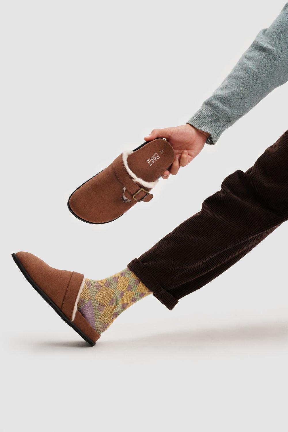 Paez CLOG VEGAN SUEDE CAMEL