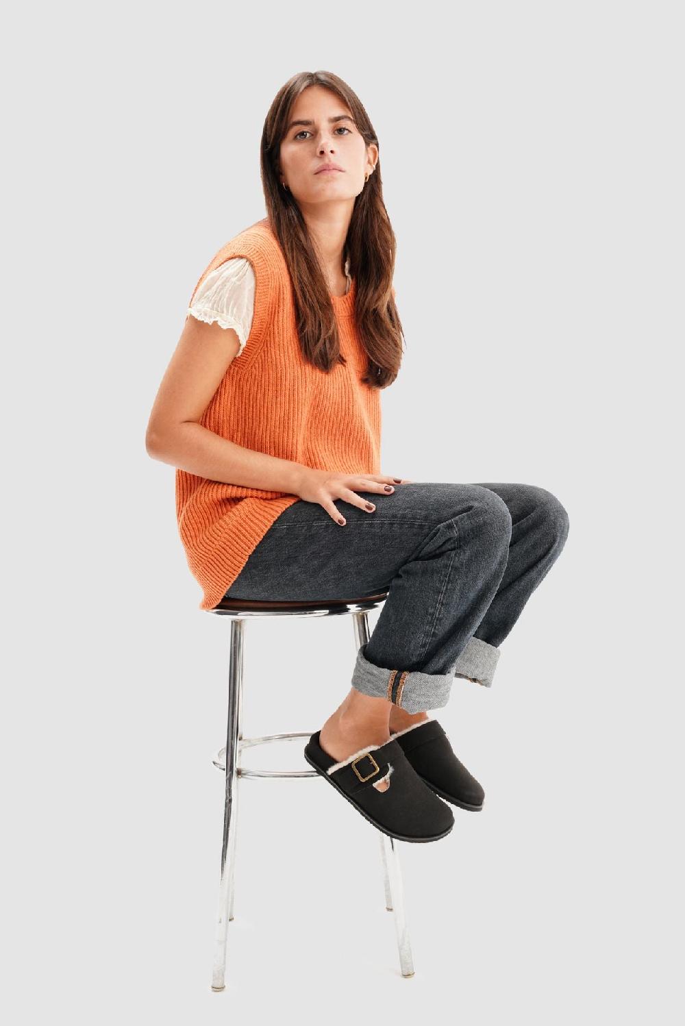 Paez CLOG VEGAN SUEDE TRUFFLED BLACK