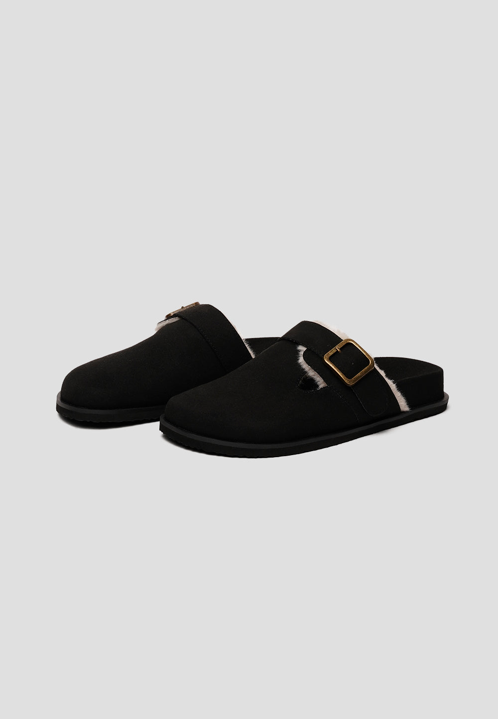 Paez CLOG VEGAN SUEDE TRUFFLED BLACK