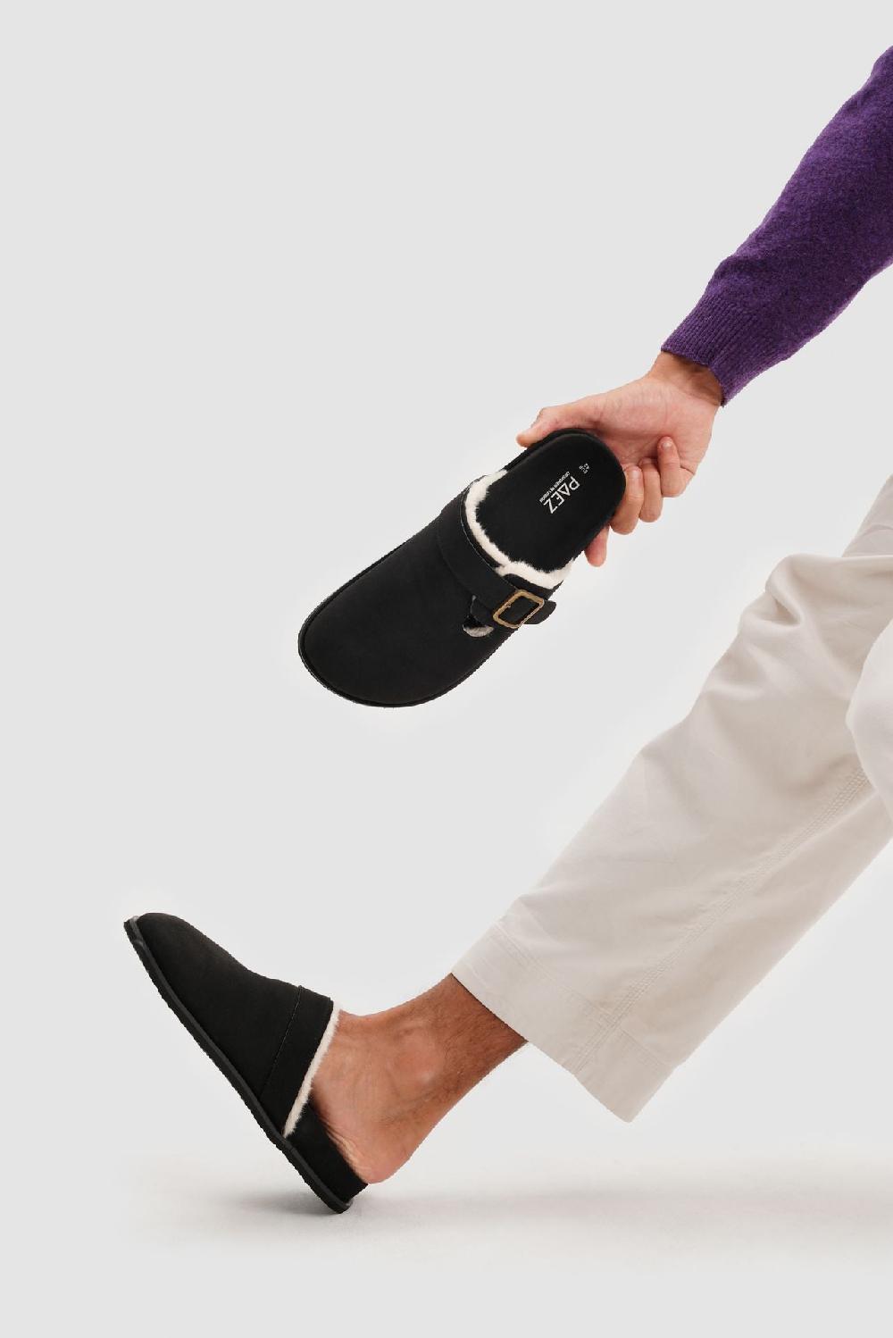 Paez CLOG VEGAN SUEDE TRUFFLED BLACK