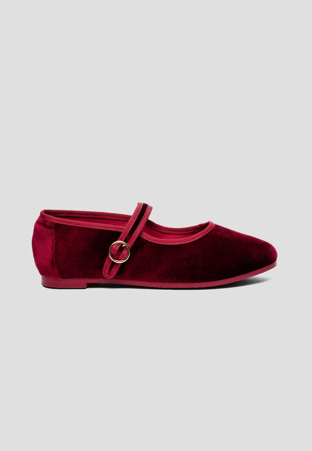 paez MARY JANE VELVET BURGUNDY