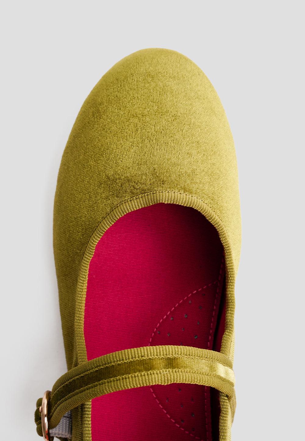 Paez MARY JANE VELVET SYCAMORE GREEN