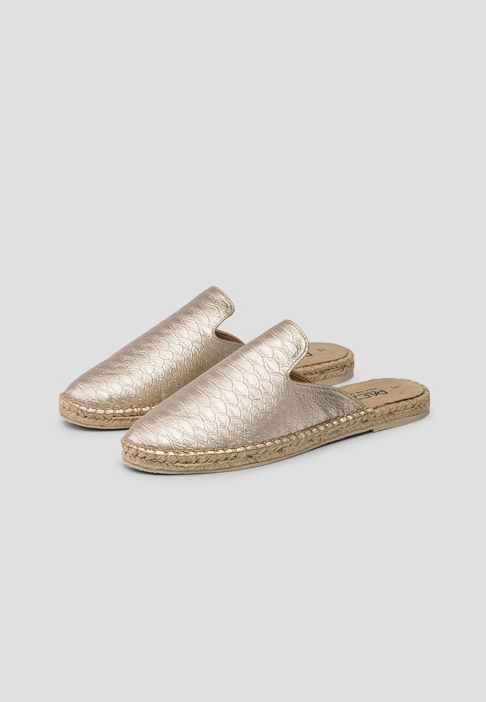 Paez MULE VEGAN LEATHER SNAKE GOLD