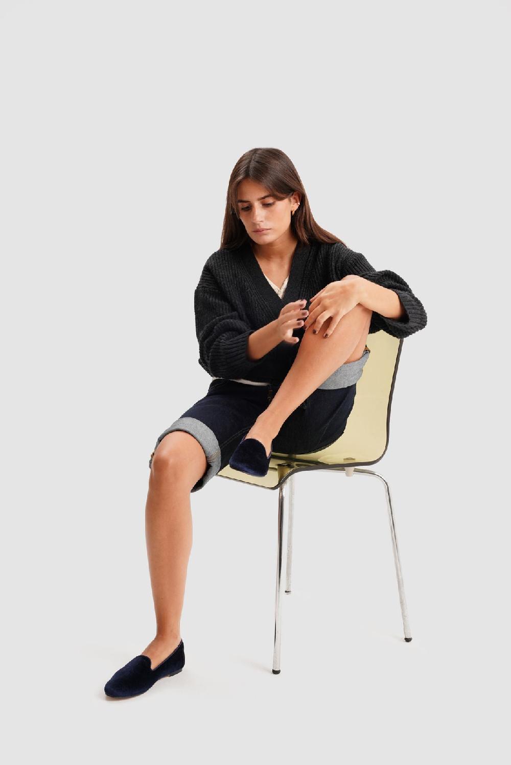 Paez SLIPPER VELVET BLUEBERRY