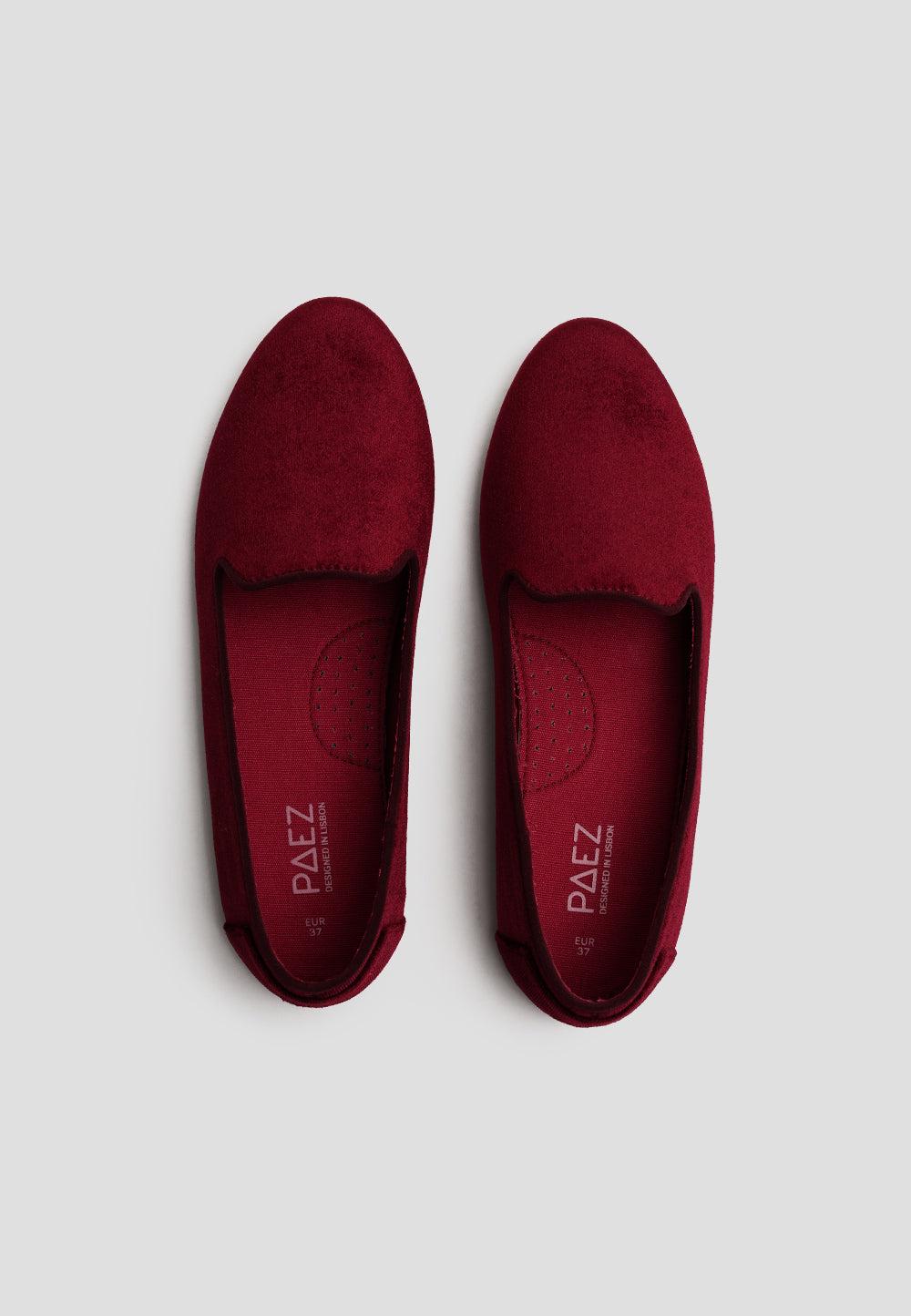Paez SLIPPER VELVET BURGUNDY