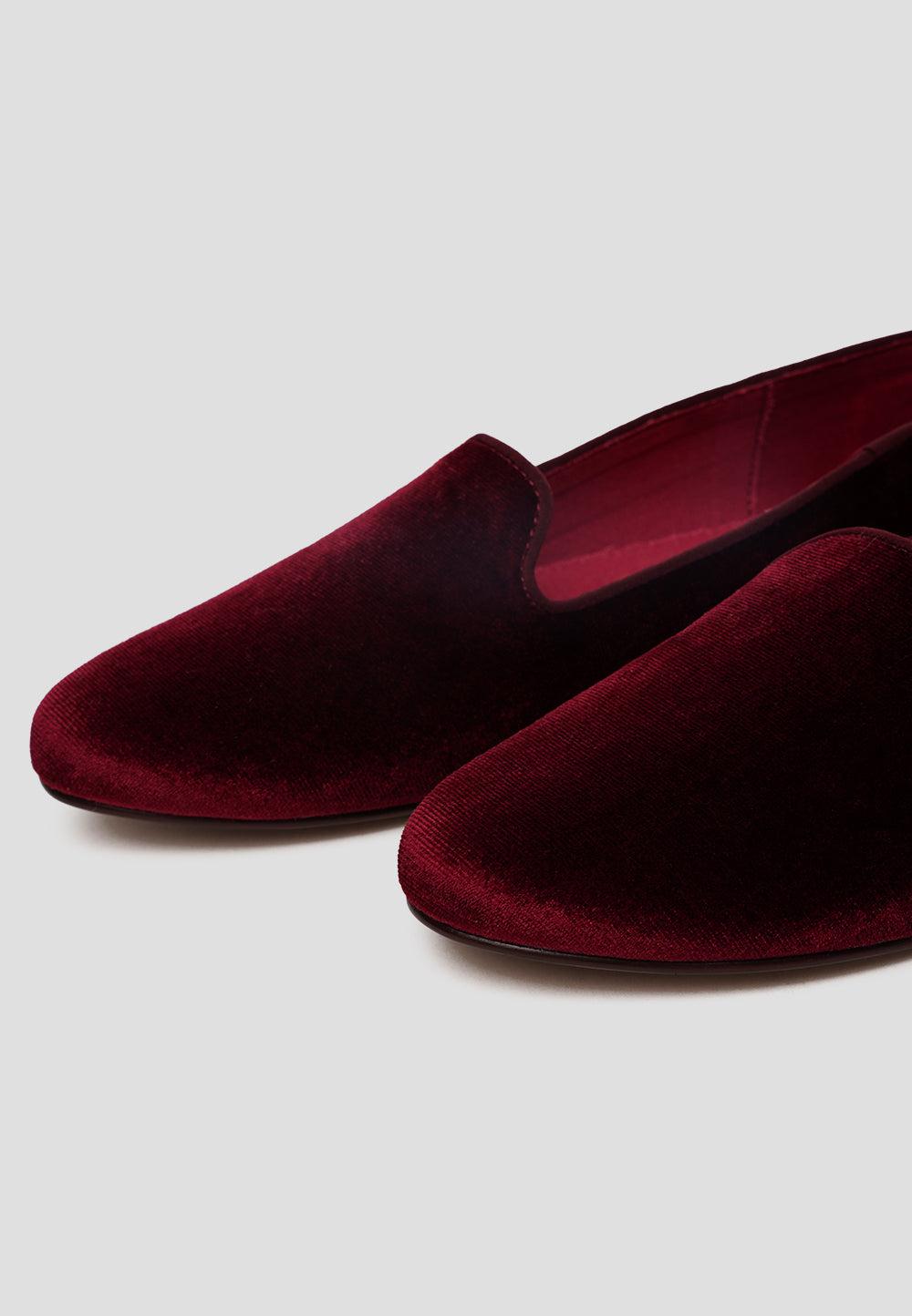 Paez SLIPPER VELVET BURGUNDY