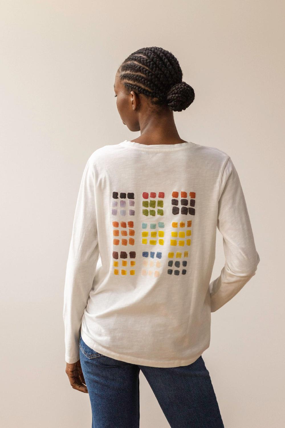 Pan Producto Básico Camiseta Estampada Cuadritos Colores