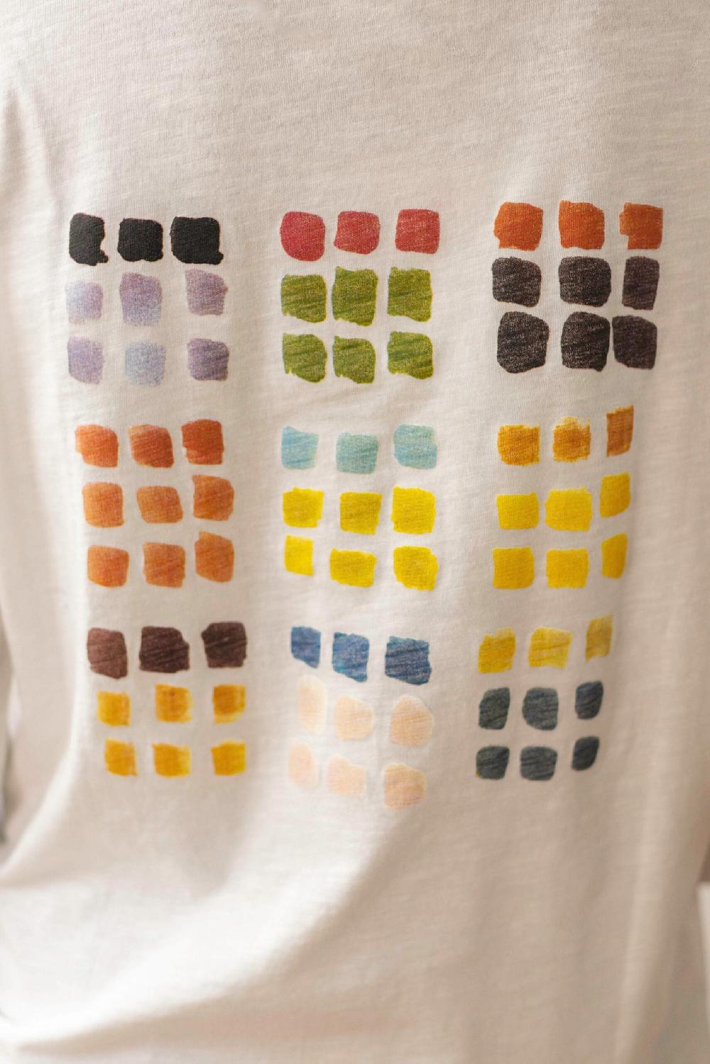 Pan Producto Básico Camiseta Estampada Cuadritos Colores