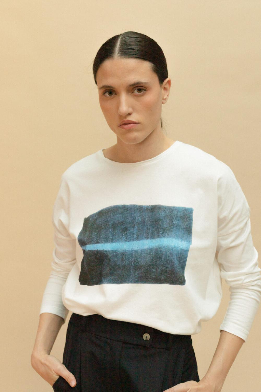 pan producto básico Camiseta estampado pizarra raya