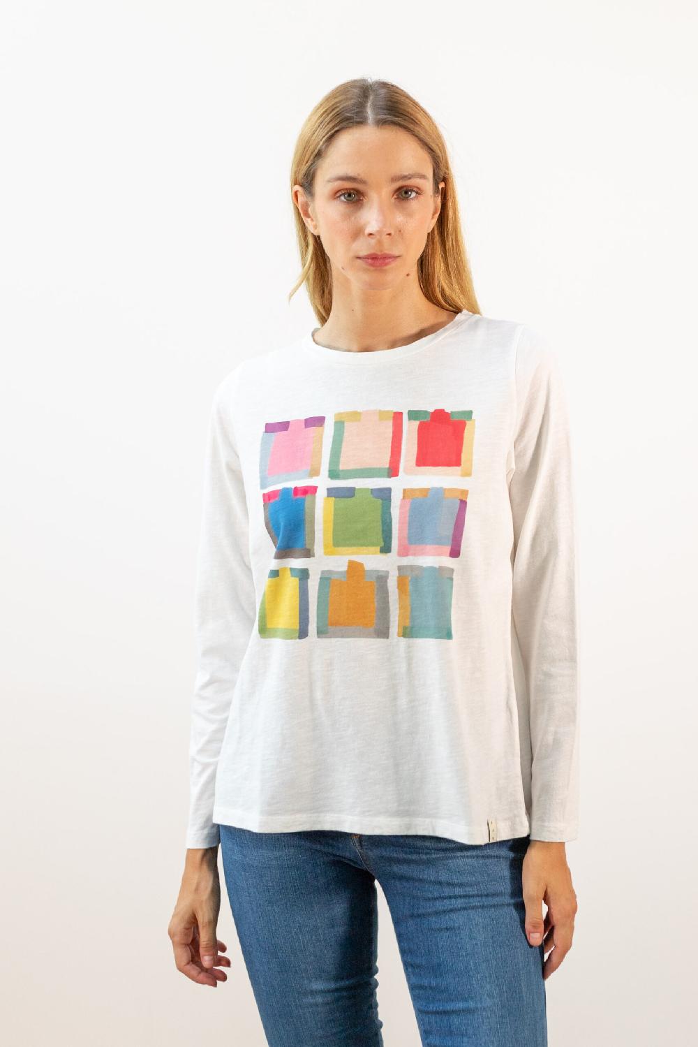 pan producto básico Camiseta manga larga cuadros colores