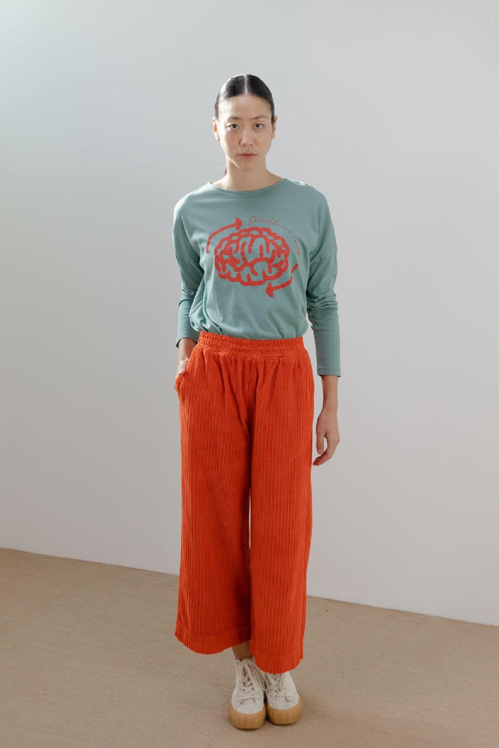 Pan Producto Básico Camiseta Manga Larga Estampado «Brain»