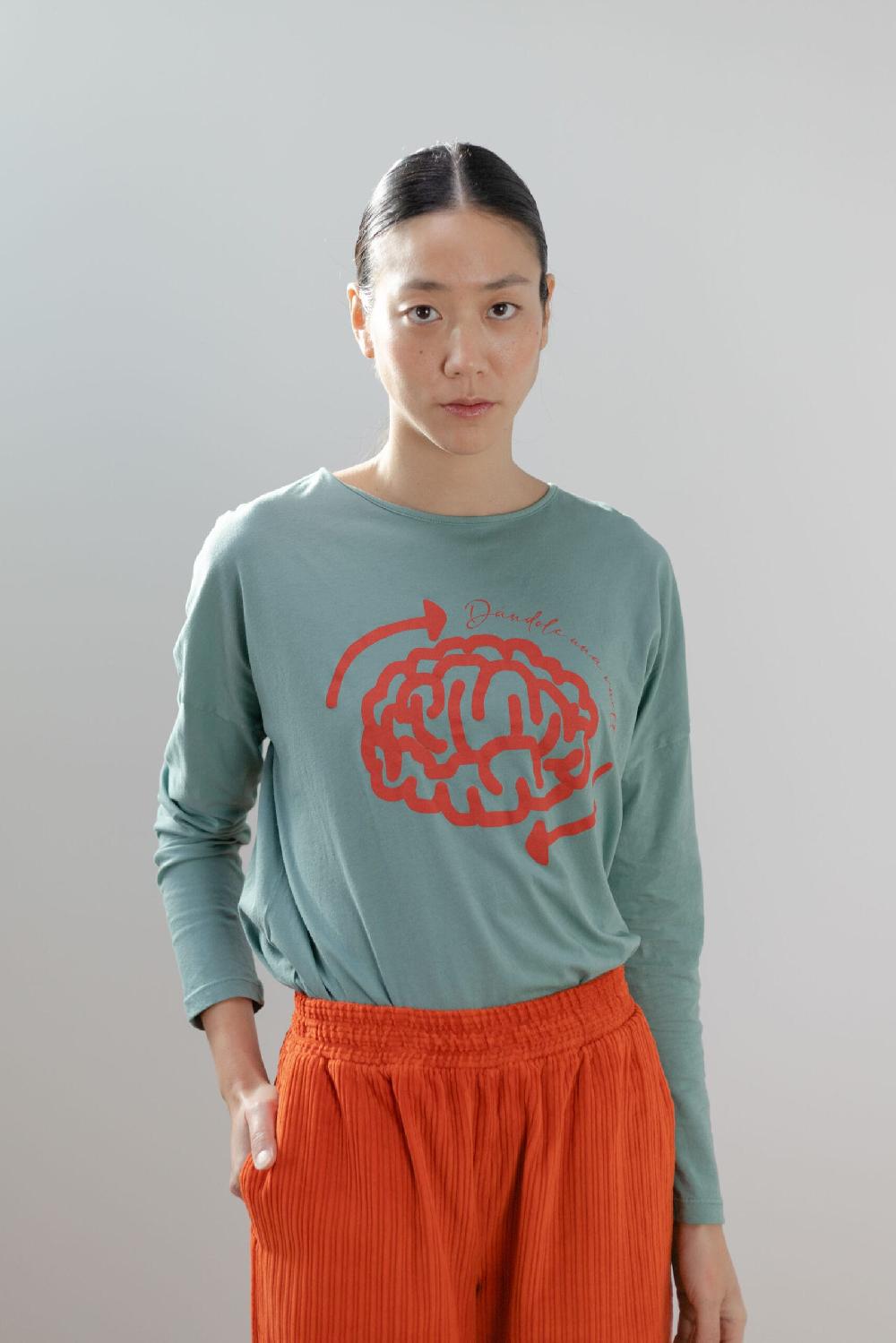 pan producto básico Camiseta manga larga estampado «Brain»