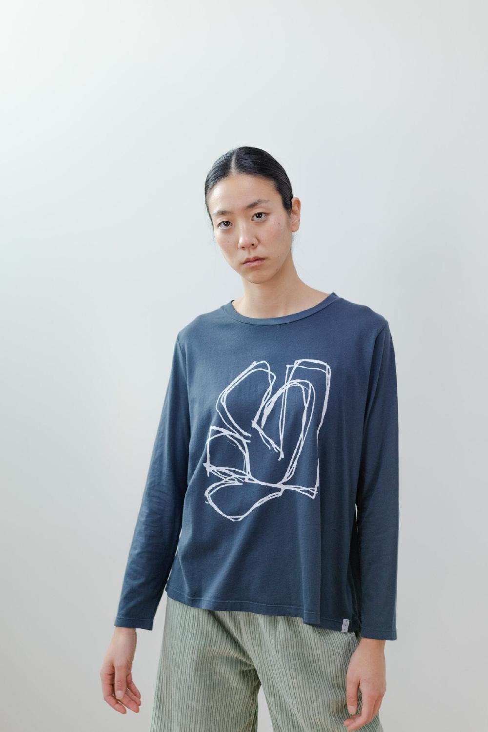 Pan Producto Básico Camiseta Manga Larga Estampado «Garabato»