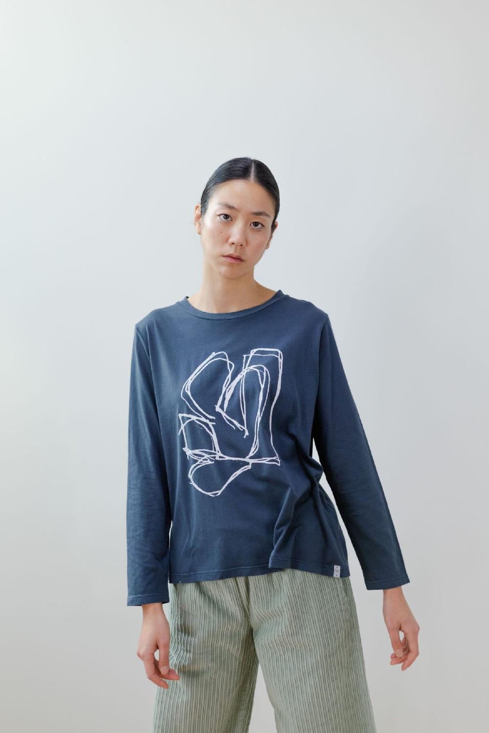 Pan Producto Básico Camiseta Manga Larga Estampado «Garabato»