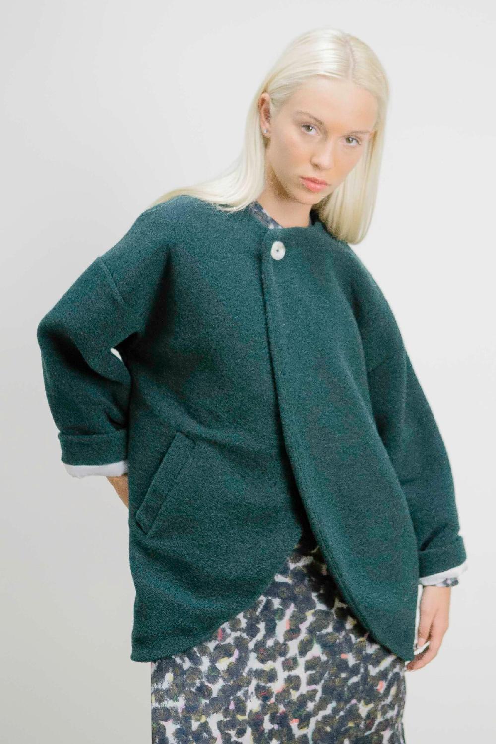 Pan Producto Básico Abrigo Capa Verde Botella