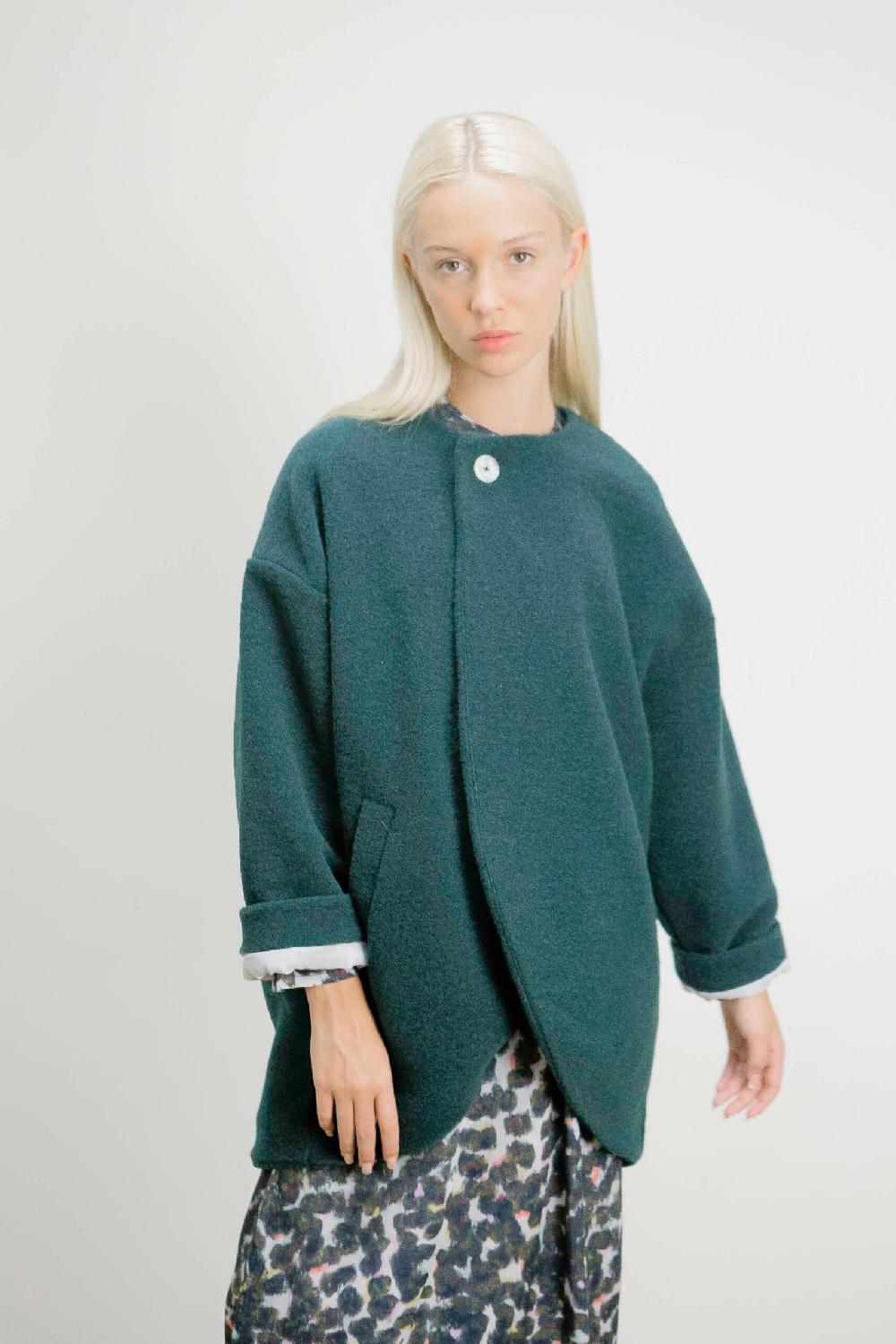 Pan Producto Básico Abrigo Capa Verde Botella