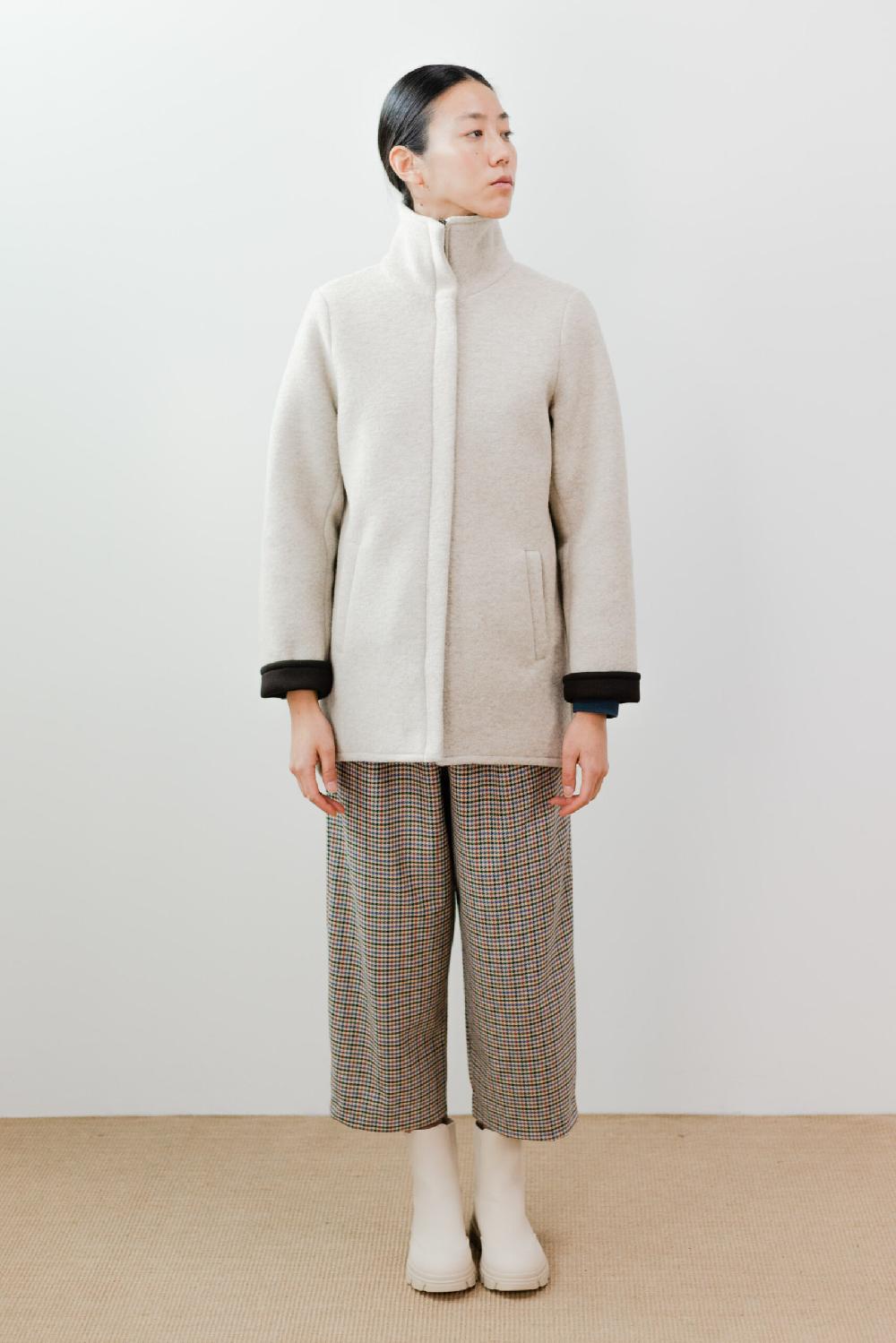 Pan Producto Básico Abrigo De Neopreno Asimétrico