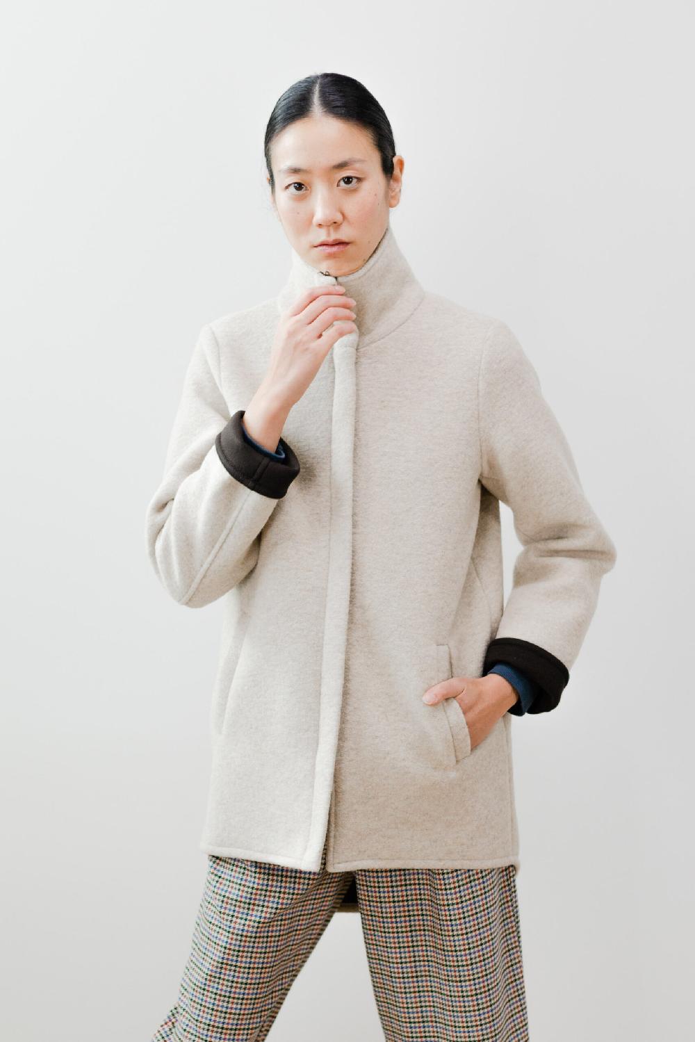 Pan Producto Básico Abrigo De Neopreno Asimétrico