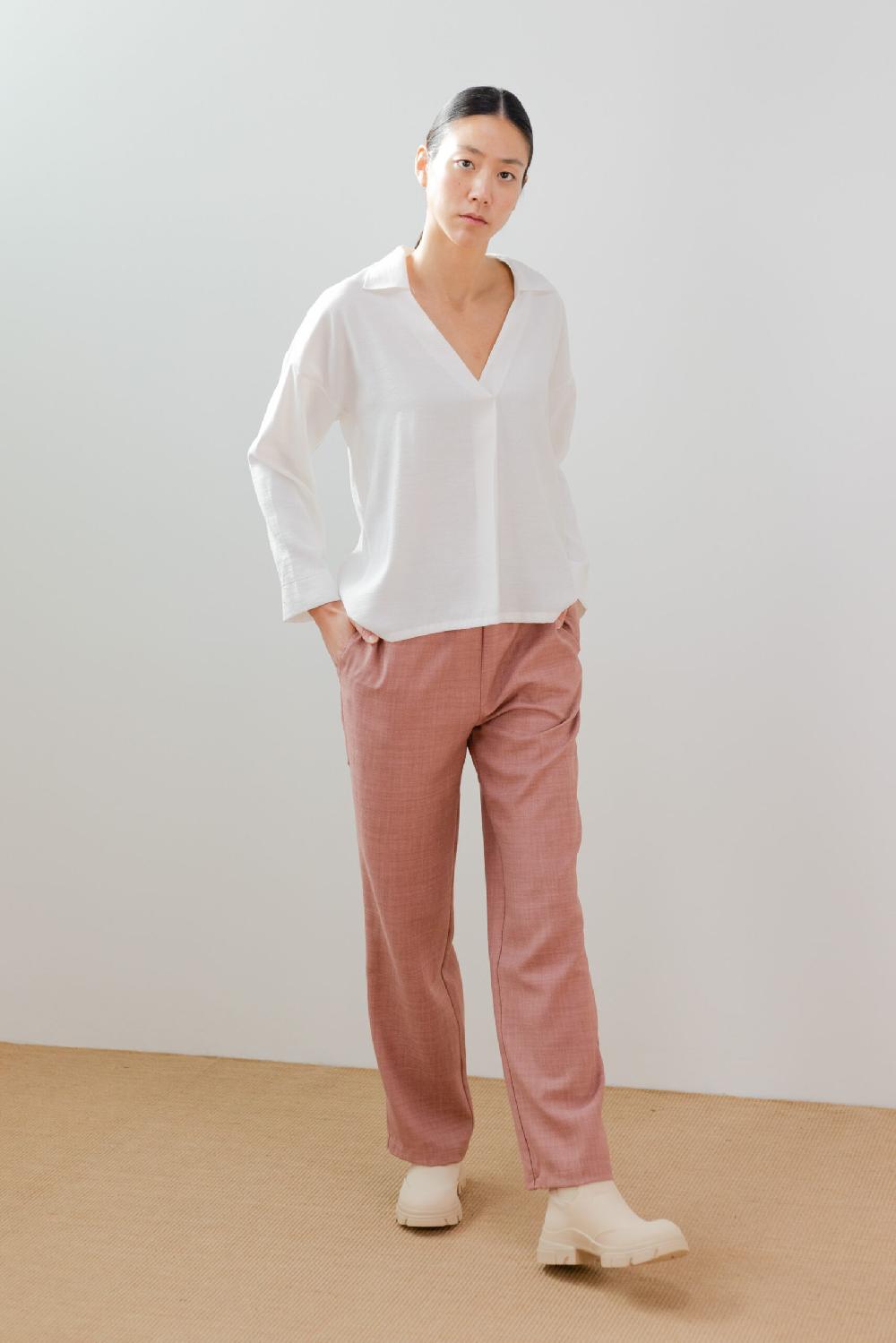 Pan Producto Básico Blusa Amplia Cuello