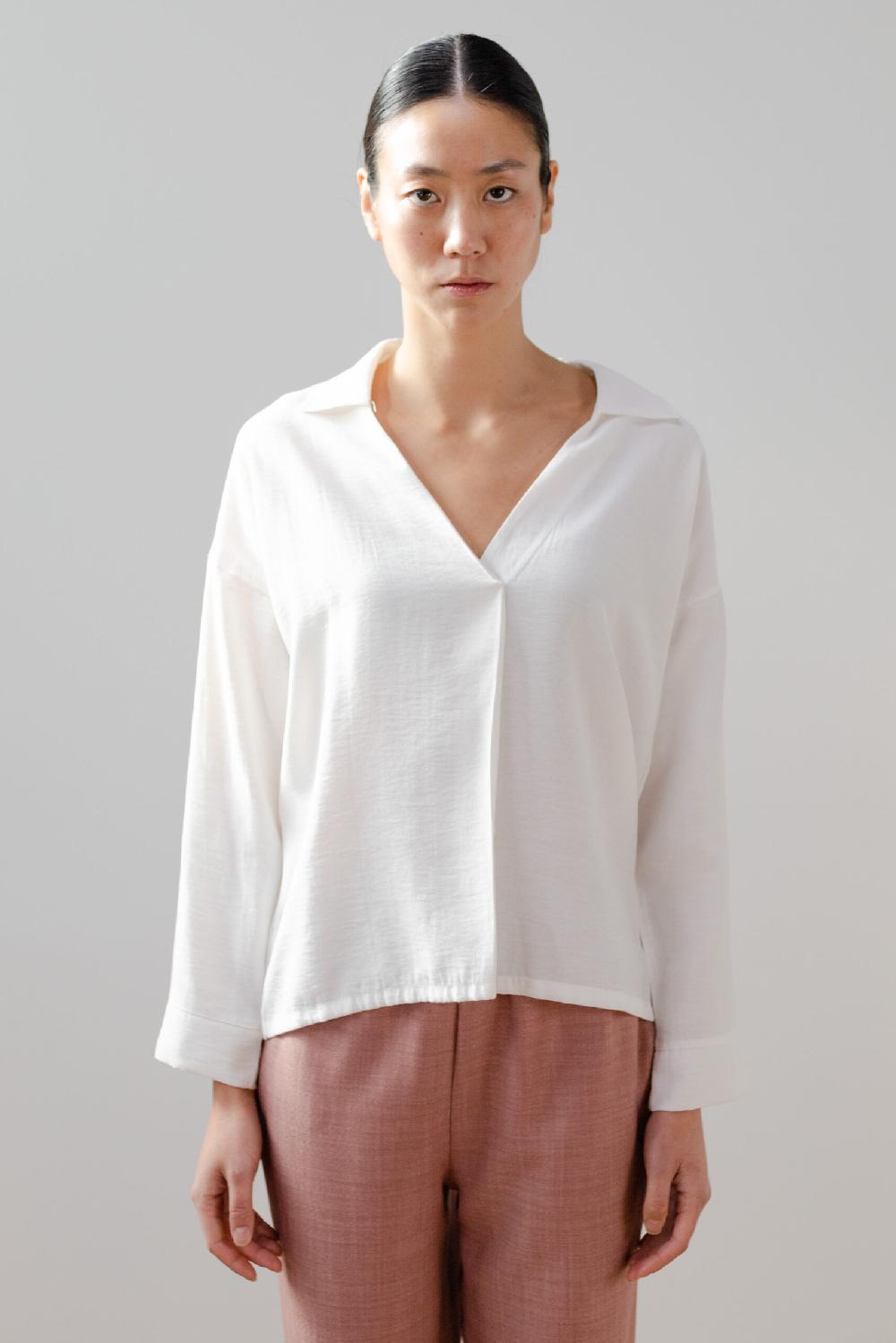 pan producto básico Blusa amplia cuello