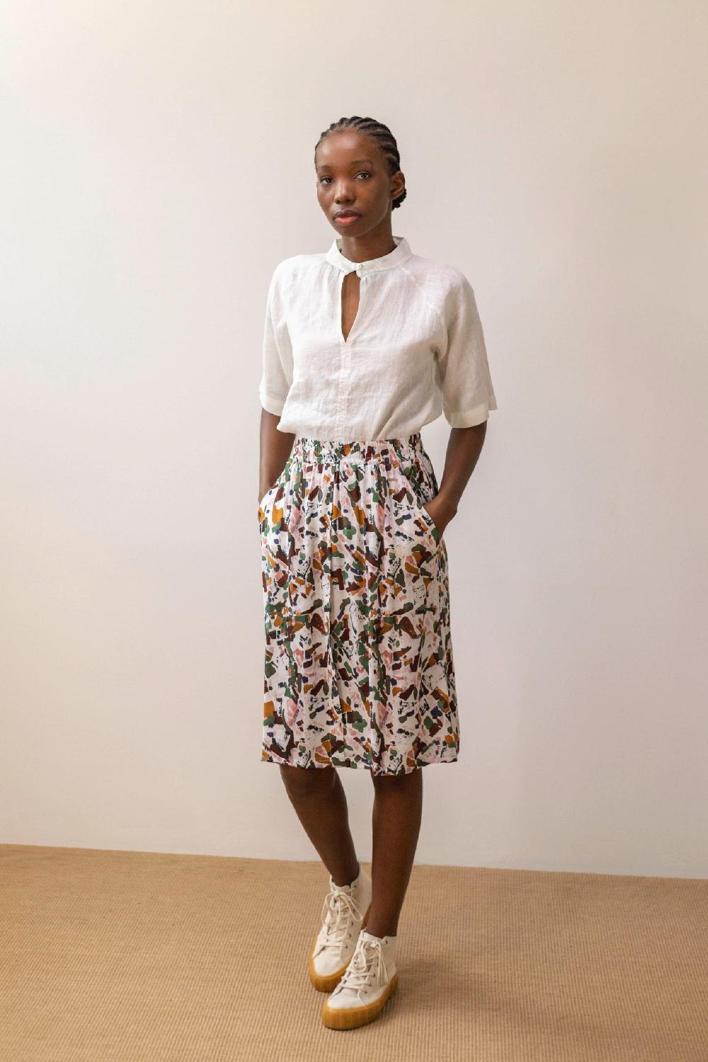 pan producto básico Blusa blanca lino oversize