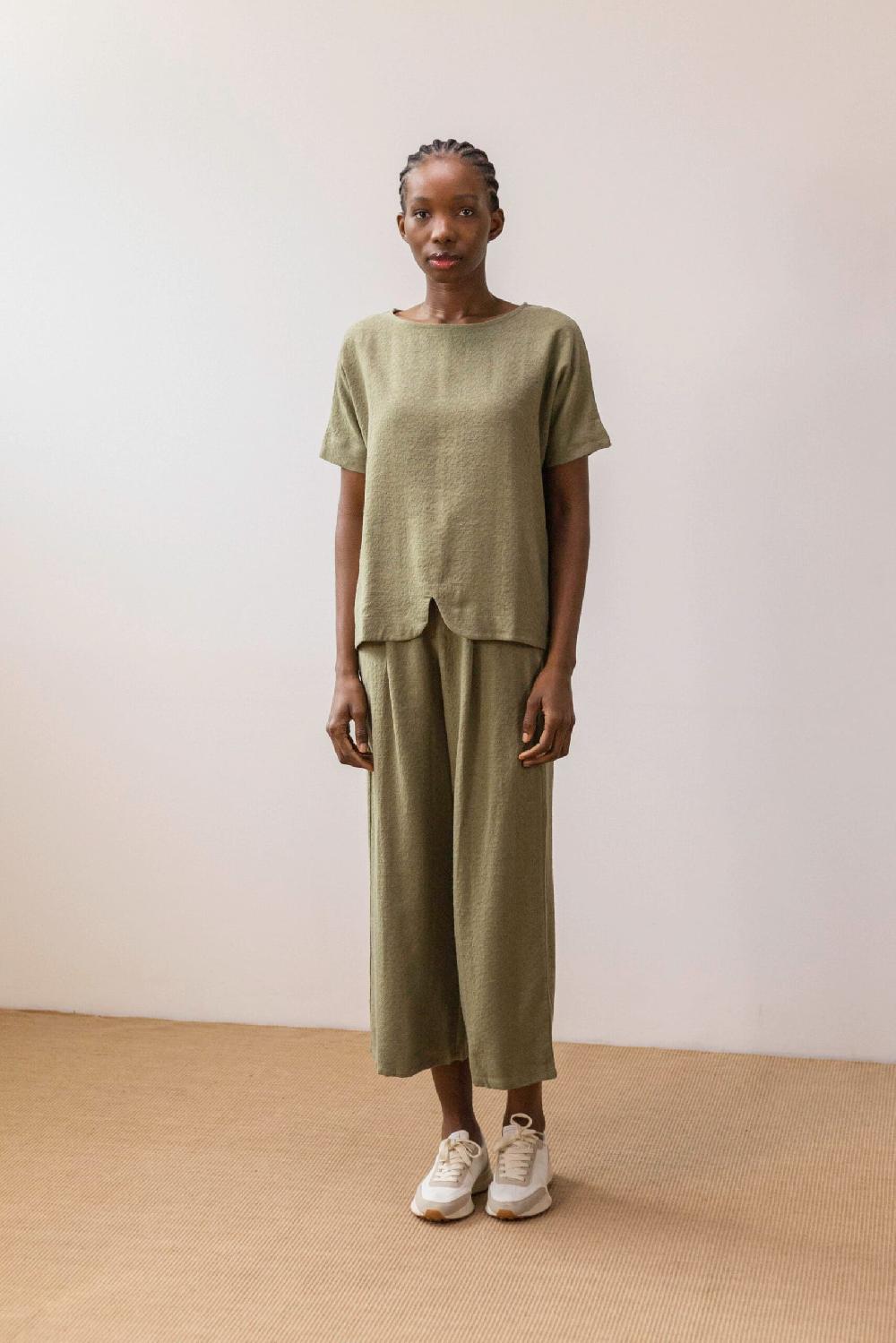 pan producto básico Blusa caqui textura