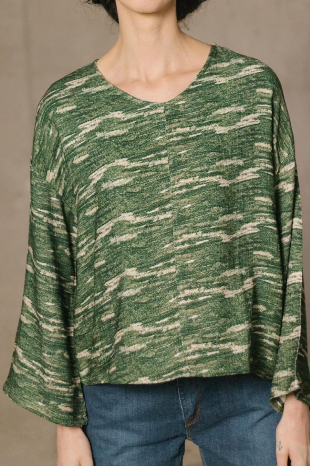 Pan Producto Básico Blusa Estampada Con Caída