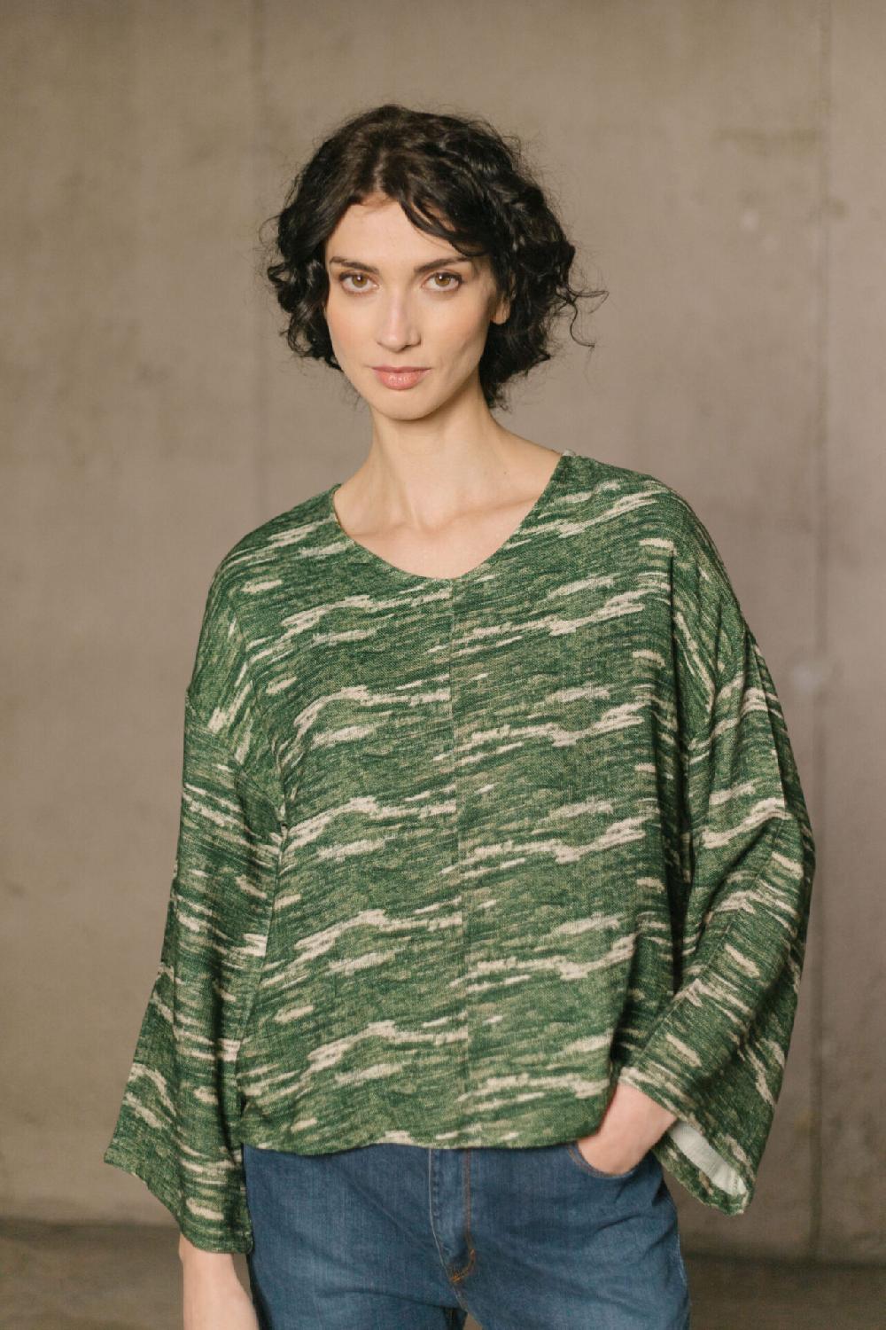 Pan Producto Básico Blusa Estampada Con Caída