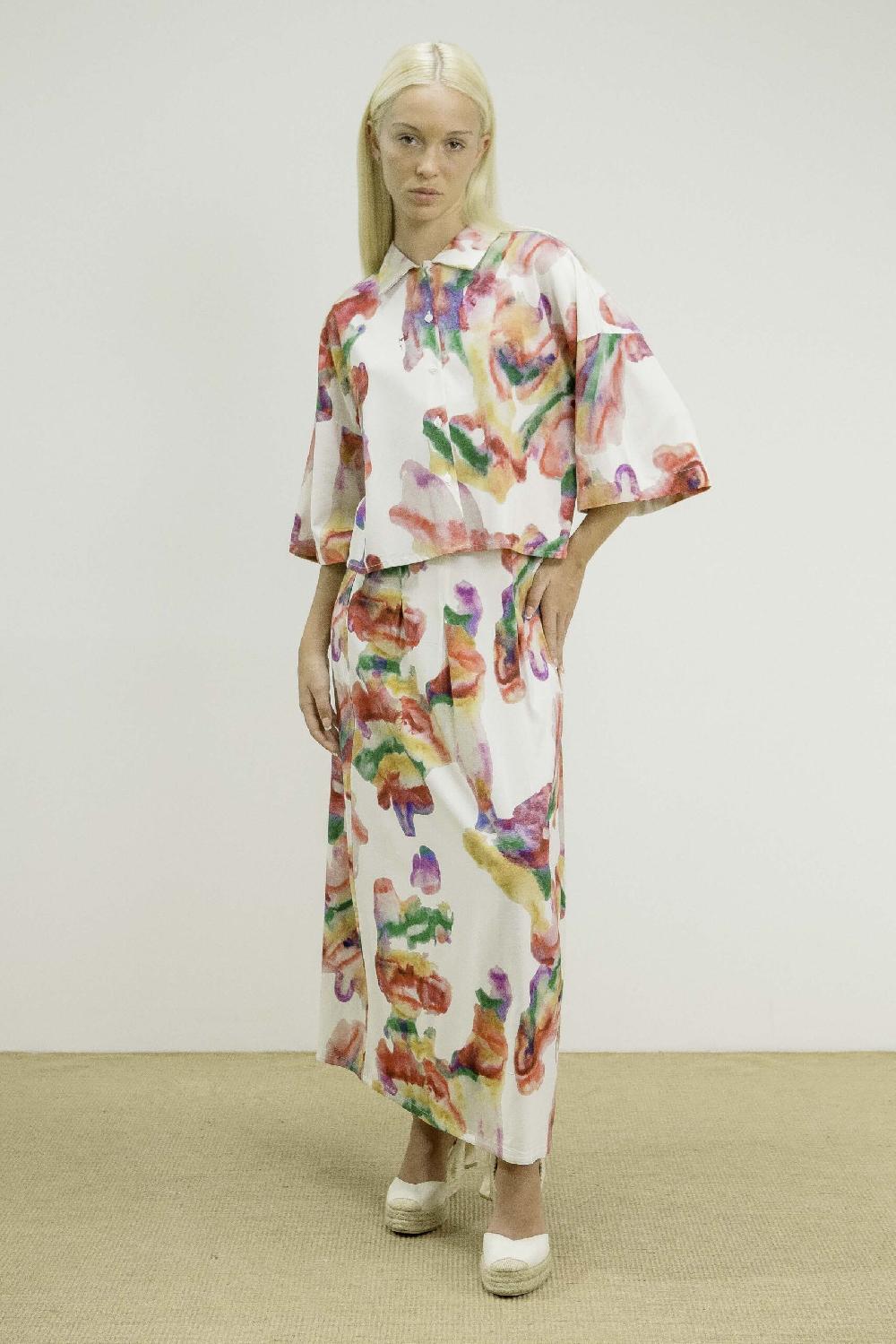 Pan Producto Básico Blusa Estampada Oversize