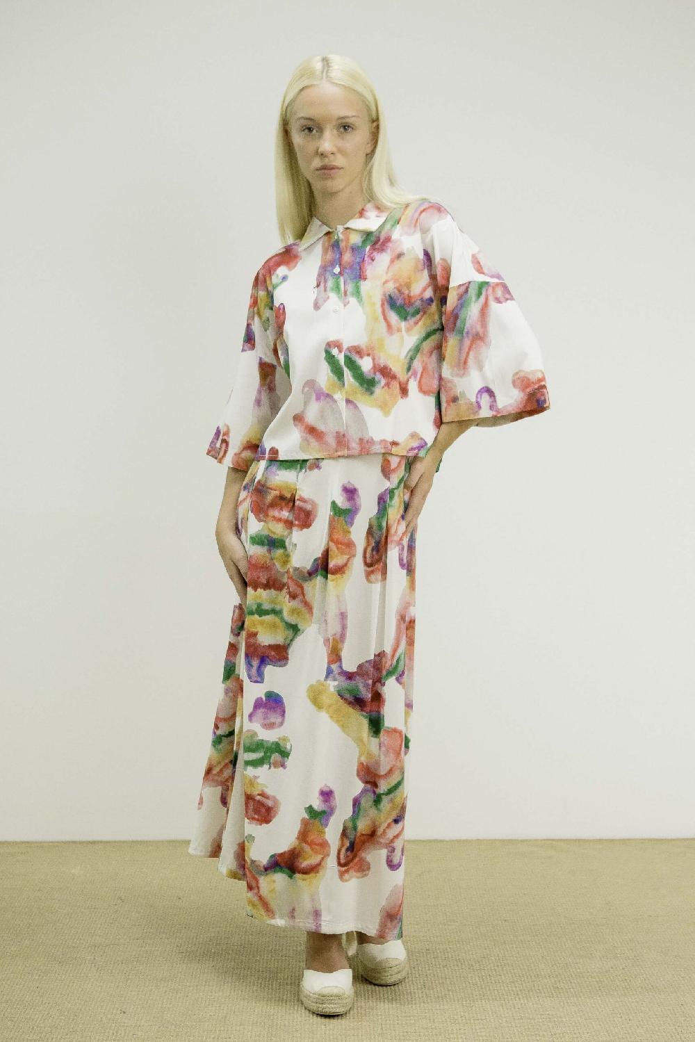 Pan Producto Básico Blusa Estampada Oversize