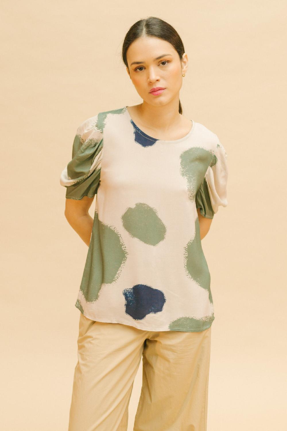 Pan Producto Básico Blusa Estampada