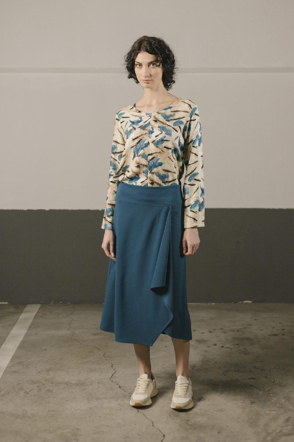 Pan Producto Básico Blusa Estampada Pico