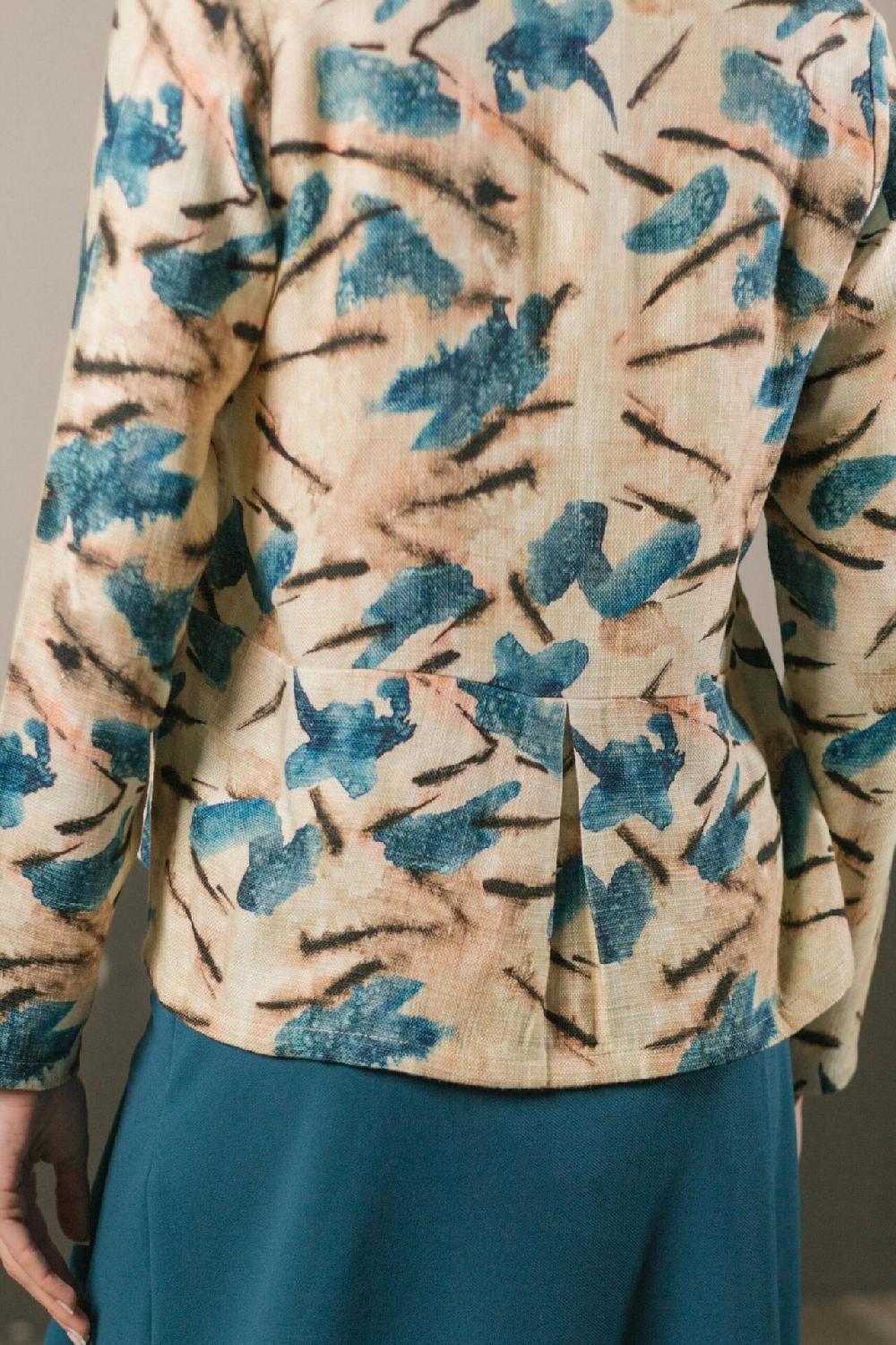 Pan Producto Básico Blusa Estampada Pico