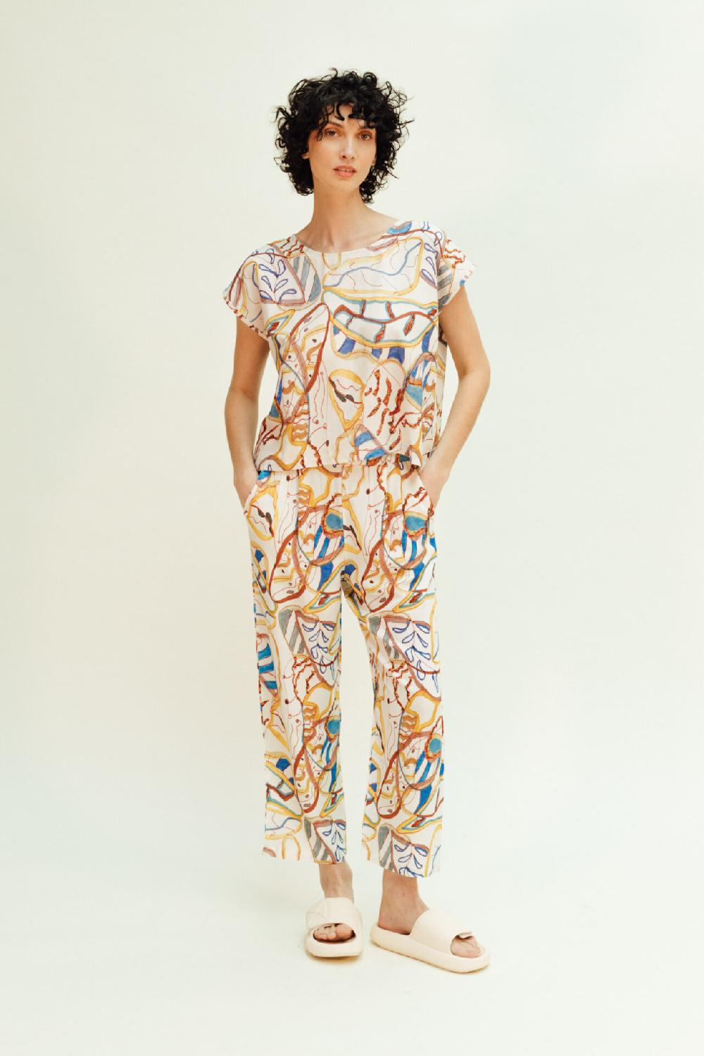 Pan Producto Básico Blusa Estampado Colores